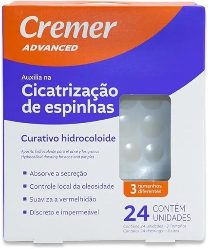 Curativo Hidrocoloide para Acnes e Espinhas Cremer Advanced 24 Unidades