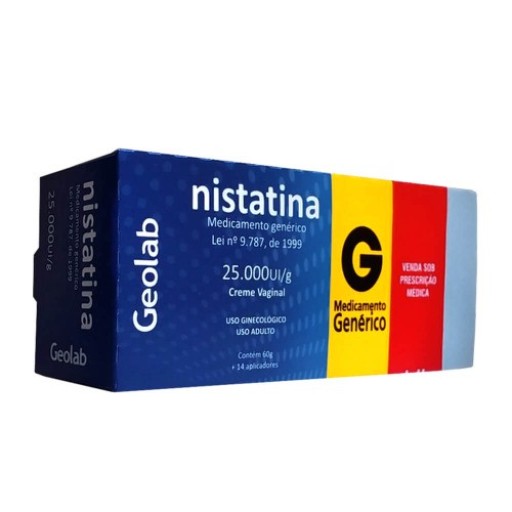 Nistatina Creme Vaginal 25.000 UI/g 60g com 14 Aplicadores Geolab Genérico