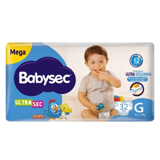 Fralda Descartável Babysec Ultra Mega G 32 Unidades