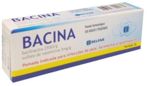 Bacina Pomada Dermatológica 5mg/g + 250UI/g 10g Belfar