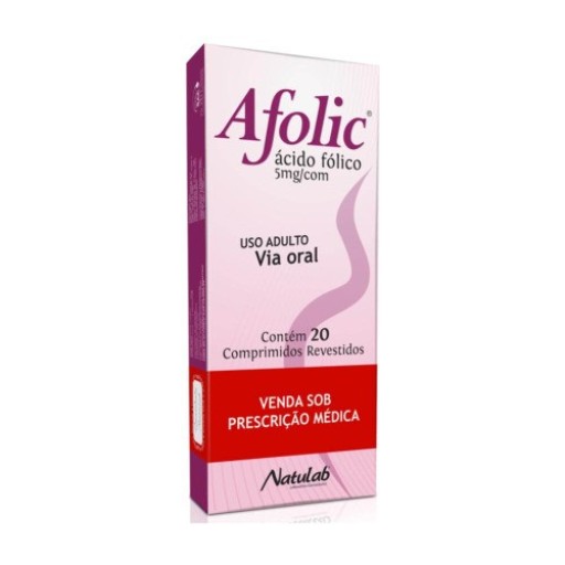 Afolic Ácido Fólico 5mg 20 Comprimidos Revestidos