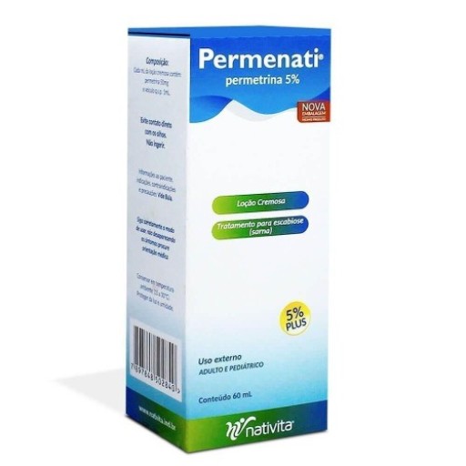 Permenati 5% Loção Cremosa 50mg/mL Frasco com 60mL