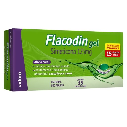 Flacodin Simeticona 125mg 15 Cápsulas Gel