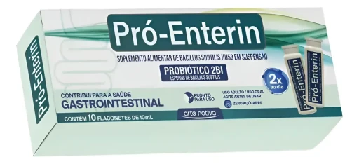 Pró Enterin Bacillus Subtilis HU58 10 Flaconetes 10ml Arte Nativa