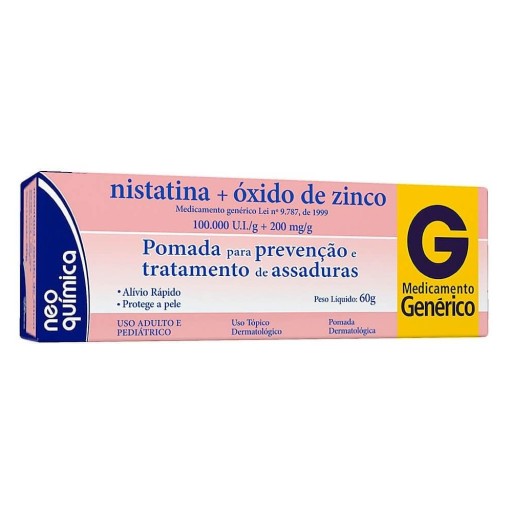 Nistatina+ Oxido Zinco Genérico Neo Química 60g
