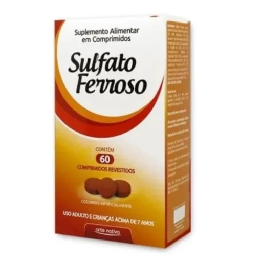 Ferro Sulfato Ferroso 60 Comprimidos Arte Nativa
