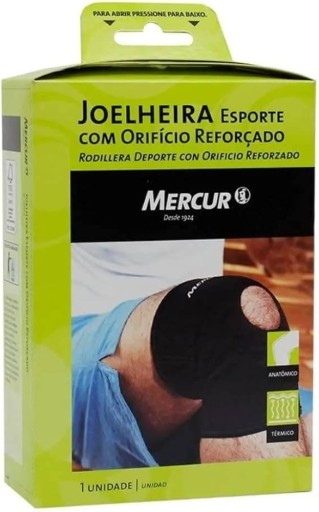 Joelheira Esporte com Orifício Mercur GG
