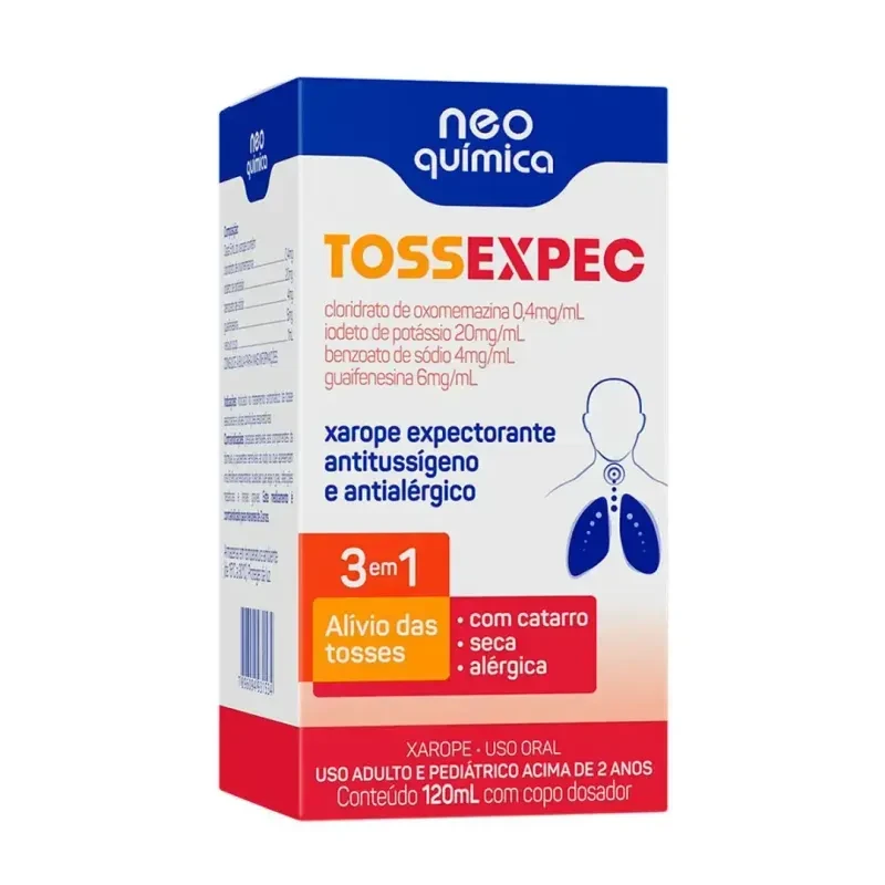 Tossexpec 3 em 1 Xarope 120ml