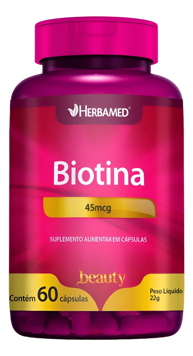 Biotina 45 mcg Herbamed Beauty 60 cápsulas