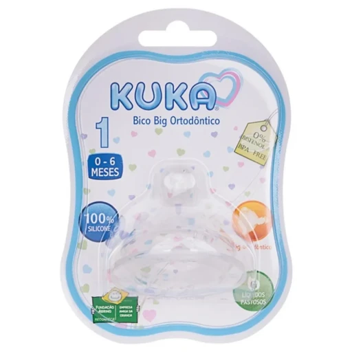 Bico Ortodôntico Silicone Kuka Big Tamanho 1 para Líquidos Pastosos