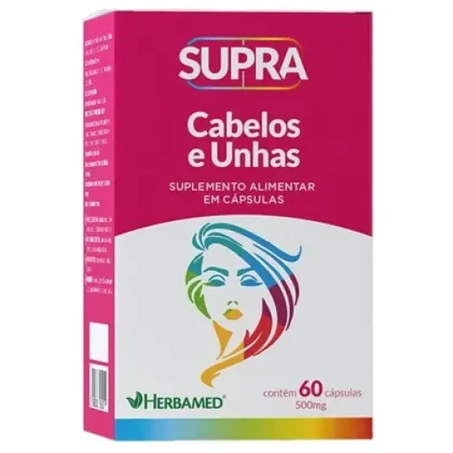 Suplemento Capilar Herbamed Supra Cabelos e Unhas 500 mg 60 cápsulas
