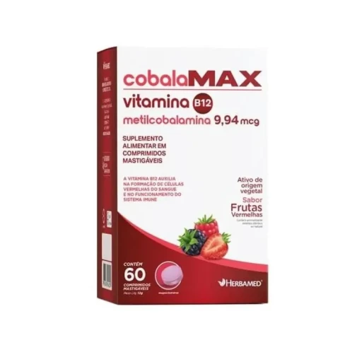 Vitamina B12 Cobalamax 9.94 mcg 60 Comprimidos Mastigáveis Herbamed