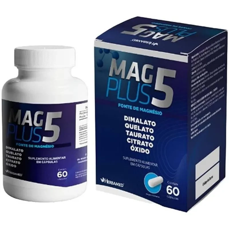 Herbamed Mag Plus 5 550 mg 60 Cápsulas