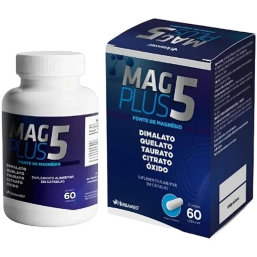 Herbamed Mag Plus 5 550 mg 60 Cápsulas