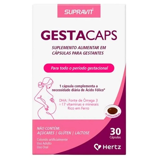 Gestacaps Kley Hertz Suplemento Alimentar 30 Cápsulas