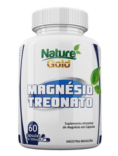 Magnésio Treonato 500 mg Nature Gold 60 Cápsulas