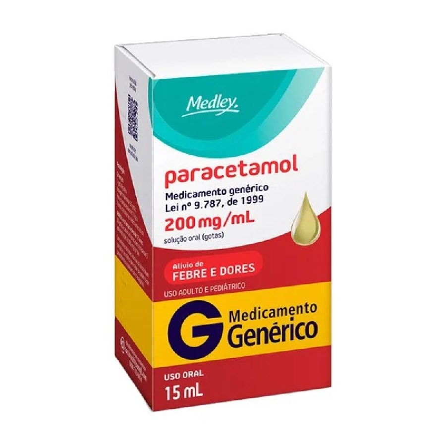 Paracetamol Gotas 200 mg 15 ml Medley Genérico