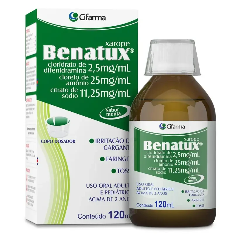 Xarope Benatux Menta Cifarma 120ml com Copo Dosador