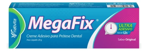 Creme Adesivo para Prótese Dental Megafix 40g Sabor Original Nativita