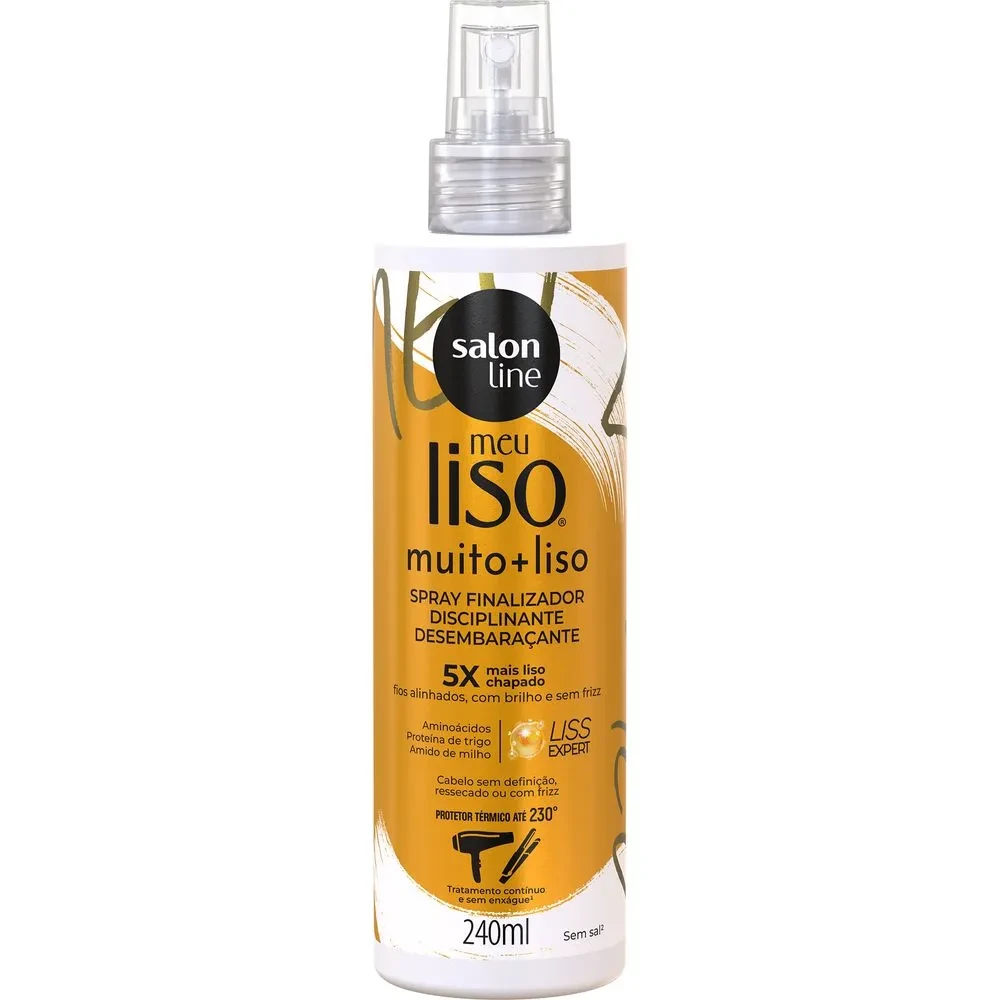 Salon Line Meu Liso Muito + Liso Spray Defrizante Protetor Térmico 240ml - 1