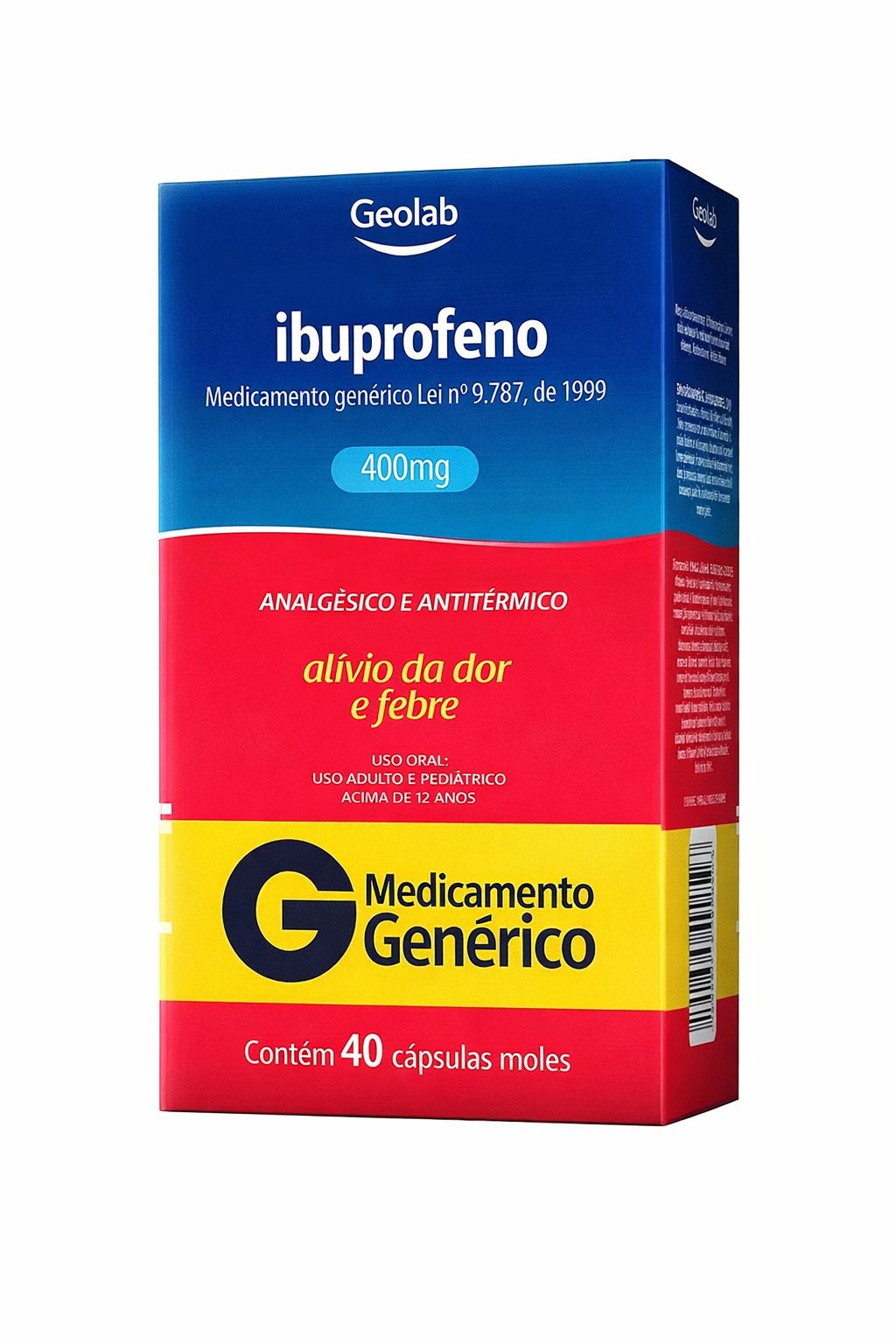 Ibuprofeno 400mg 40 Cápsulas Moles