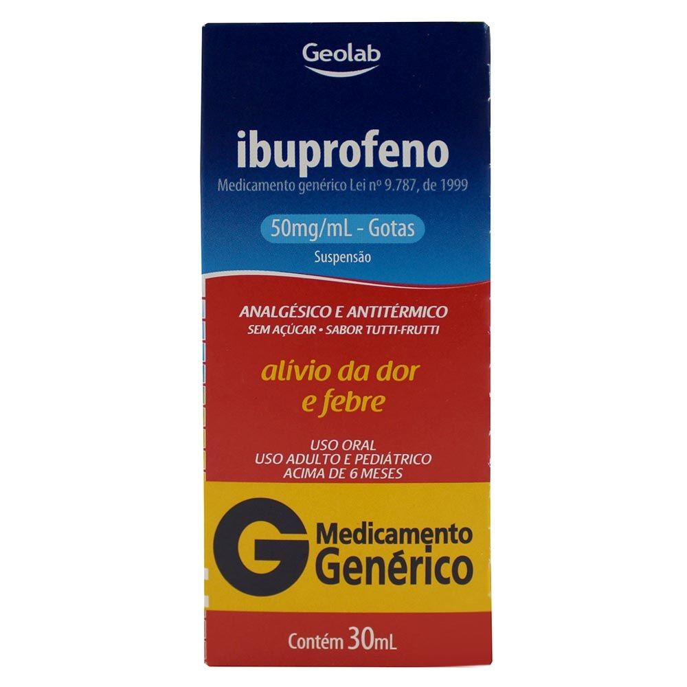 Ibuprofeno 50mg Geolab Suspensão Gotas 30ml