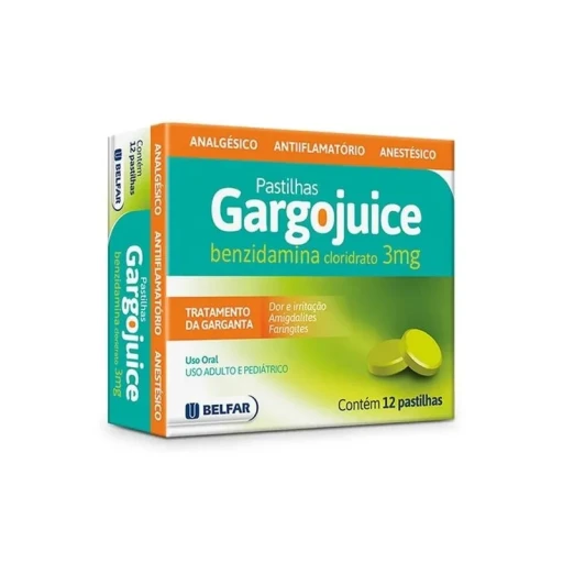 Gargojuice Cloridrato de Benzidamina 3mg 12 Pastilhas Belfar