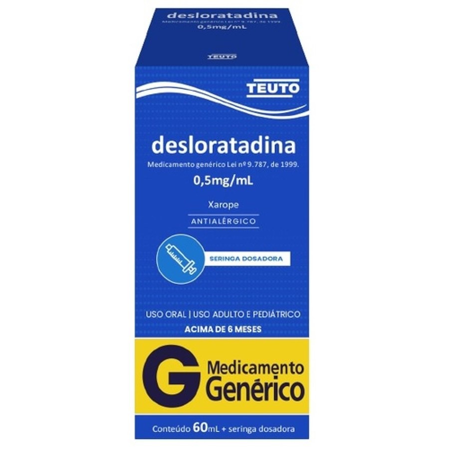 Desloratadina 0,5mg/mL Xarope 60ml Teuto
