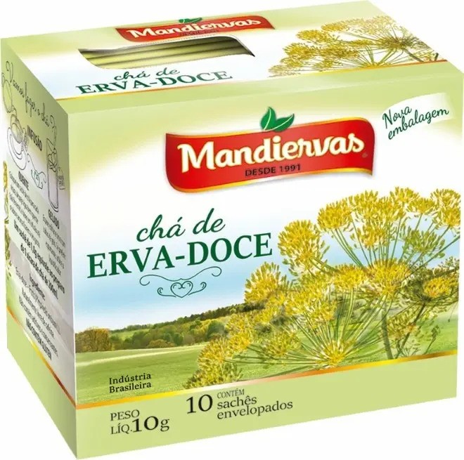 Chá Erva Doce com 10 Sachês cada - Mandiervas