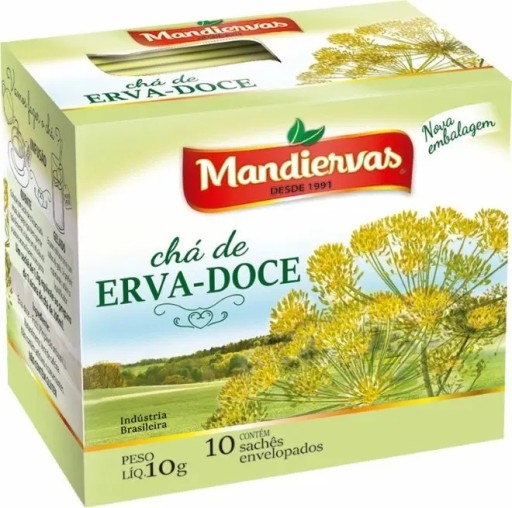 Chá Erva Doce com 10 Sachês cada - Mandiervas