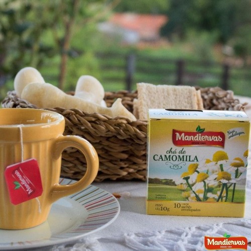 Chá Camomila Mandiervas 10 Sachês Calmante e Relaxante