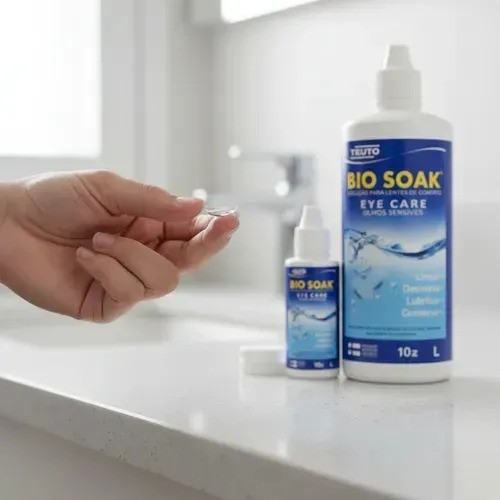 Kit Bio Soak Solução para Lentes de Contato 480ml + Estojo