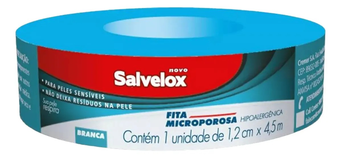 Fita Microporosa Salvelox Hipo Branco 1,2cmx4,5m