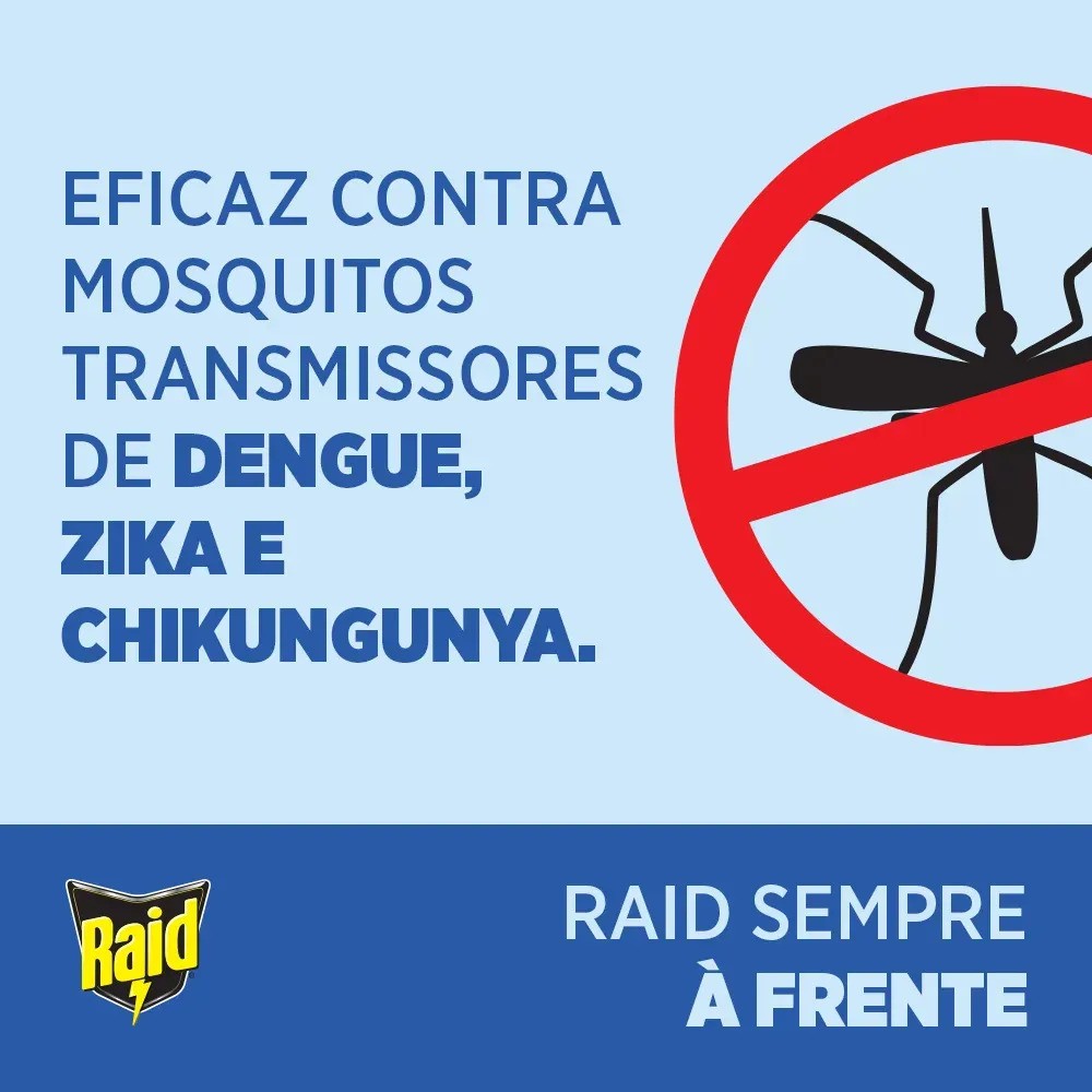 Repelente Elétrico Líquido Raid 45 Noites - 1 Aparelho e 1 Refil de 32,9ml