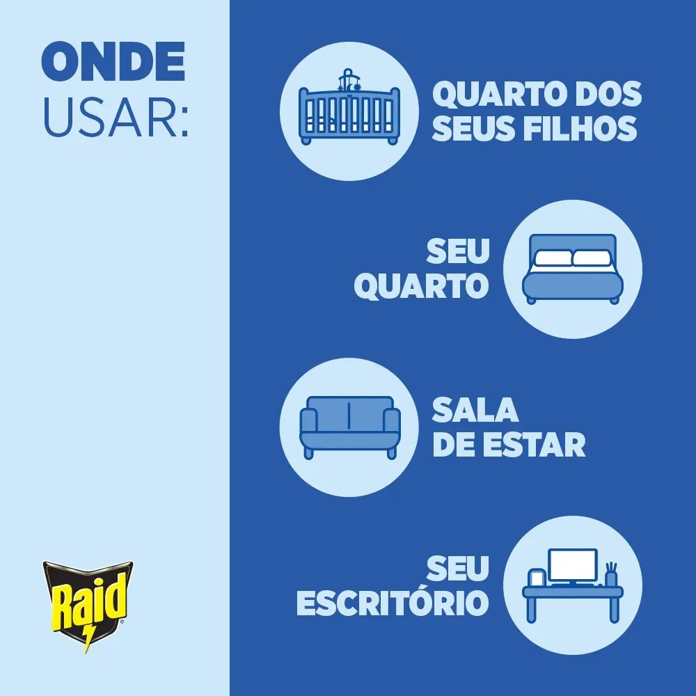 Repelente Elétrico Líquido Raid 45 Noites - 1 Aparelho e 1 Refil de 32,9ml
