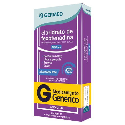 Imagens - Cloridrato de Fexofenadina 180mg 10 Comprimidos Germed