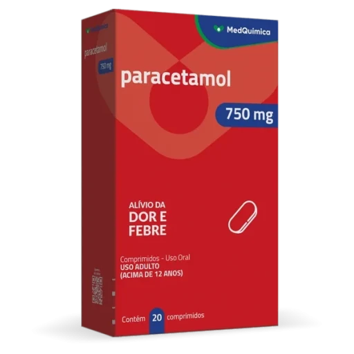 Paracetamol 750mg 20 Comprimidos Medquímica