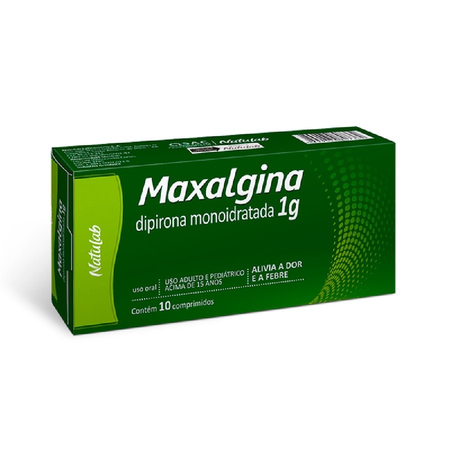 Maxalgina Dipirona Monoidratada 1g 10 Comprimidos Natulab