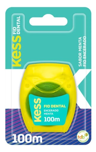 Fio Dental Encerado Menta Kess 100m Resistente ao Desfiado