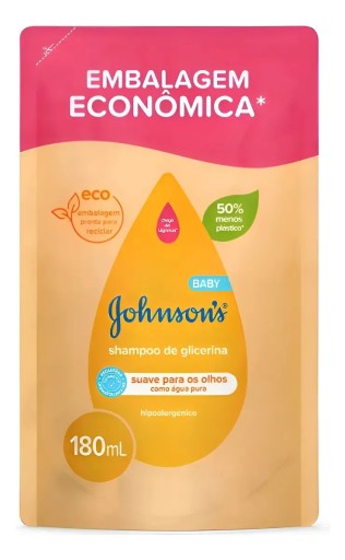 Shampoo Refil Johnsons Baby 180ml