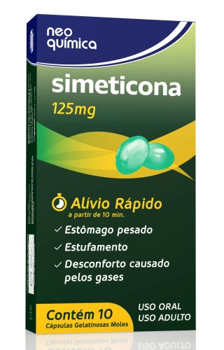 Simeticona 125 mg 10 Cápsulas Neo Química