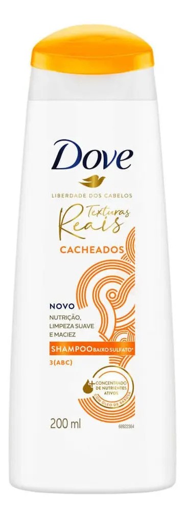 Shampoo Dove Texturas Reais Cacheados 200ml