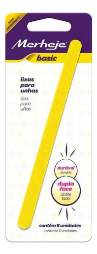 Merheje Basic Lima Gold para unhas - Blister com 6 unidades