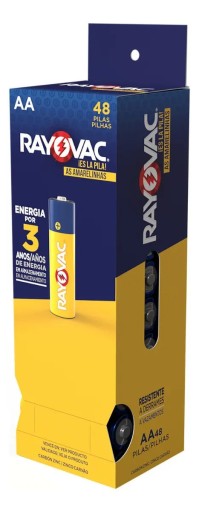 Pilha Rayovac AA As Amarelinhas - 48 Pilhas Tubo