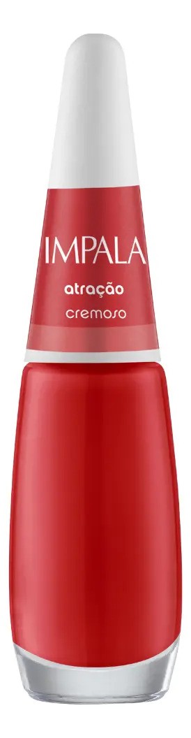 Esmalte Impala Atração Vermelho Cremoso Nova Coleção