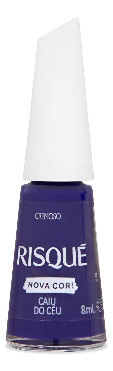 Esmalte Azul Risqué Caiu Do Céu Cremoso 8ml Azul
