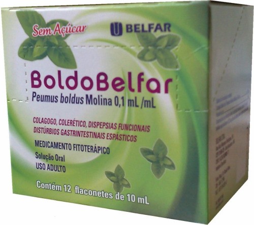 Boldo Belfar Solução Oral 0,1% Caixa com 12 Flaconetes de 10mL