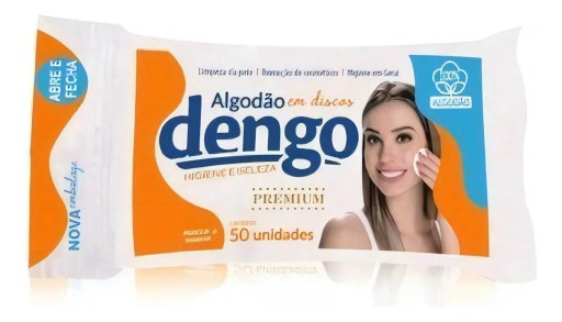 Algodão Em Disco Dengo Premium Higiene Limpeza Facial 50un