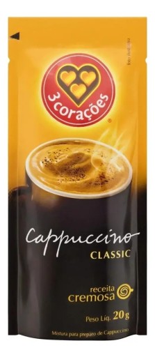 3 Corações Cappuccino Clássico Sachê 20 g