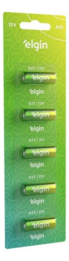 5 Pilhas 23A 12V Elgin para controle Portão Ppa Peccinin